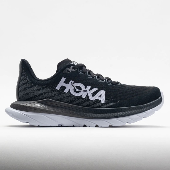 NWT Hoka Mach 5 Running Shoes in black / white / castlerock , Hoka One One - Picture 13 of 14